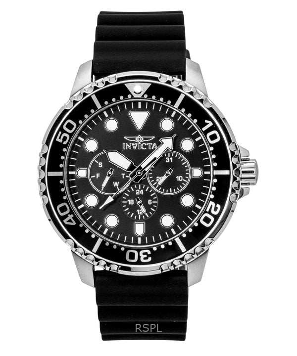 Invicta Pro Diver GMT silikonerem sort urskive kvarts 47234 herreur