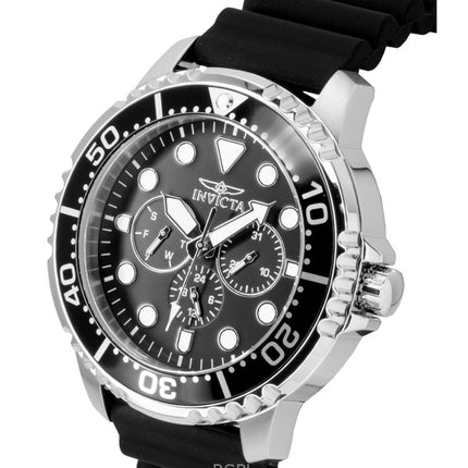 Invicta Pro Diver GMT silikonerem sort urskive kvarts 47234 herreur