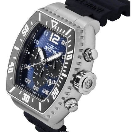Invicta Pro Diver Zager Chronograph GMT Silikonerem Blå Skive Quartz 47281 100M Herreur