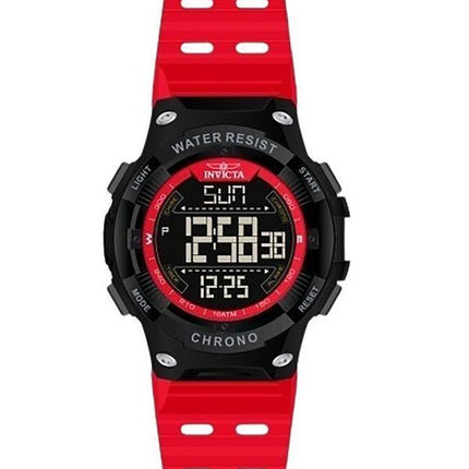 Invicta Racing Digital Chronograph Polyurethan Rem Black Dial Quartz 47528 100M herreur