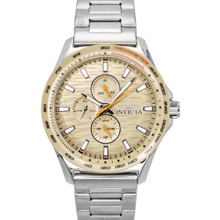 Invicta Racing GMT rustfrit stål sand urskive kvarts 47552 herreur