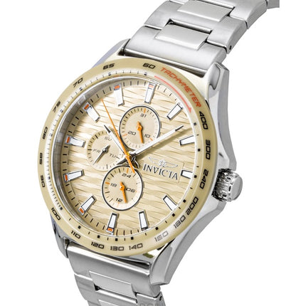 Invicta Racing GMT rustfrit stål sand urskive kvarts 47552 herreur