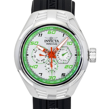 Invicta Racing Silikonerem Sølv Skive Quartz 47726 Herreur