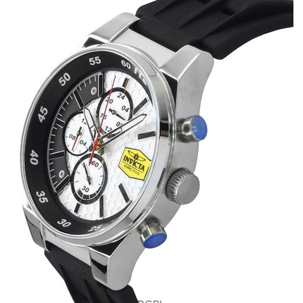 Invicta Racing Chronograph Silikone Strap Hvid Urskive Quartz 47736 Herreur