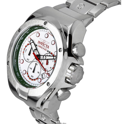 Invicta Racing Chronograph Rustfrit Stål Hvid Skive Quartz 47746 Herreur