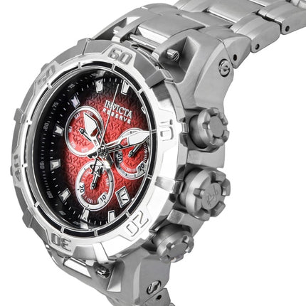 Invicta Reserve Ocean Warrior Chronograph rød og sort urskive kvarts 47849 100M herreur