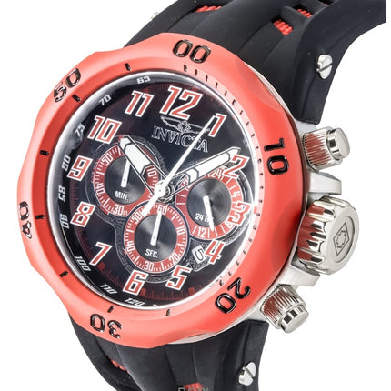 Invicta Venom Hydra GMT Kronograf Silikonerem Sort Skive Quartz 48237 200M Herreur