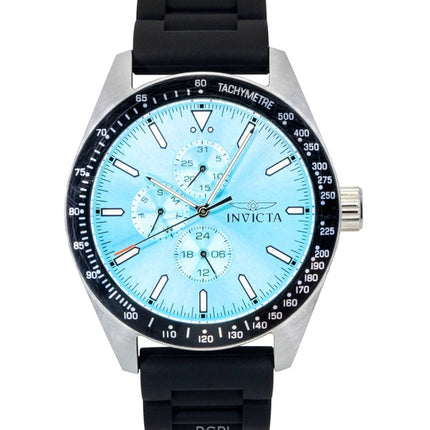 Invicta Aviator silikonerem lyseblå urskive kvarts 48856 100M herreur