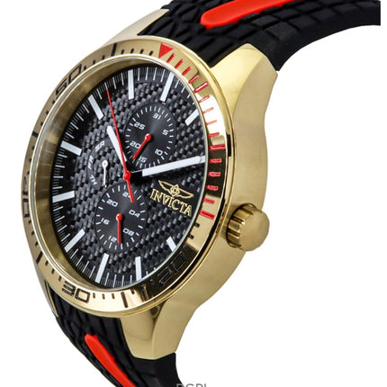 Invicta Racing Silikonerem Sort Urskive Quartz 48872 Herreur