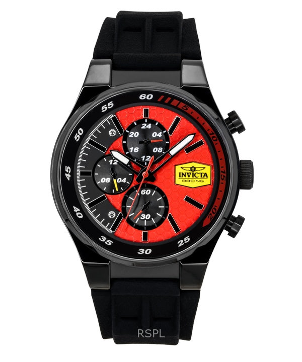 Invicta Racing Chronograph Silikonerem Rød Skive Quartz 48877 Herreur