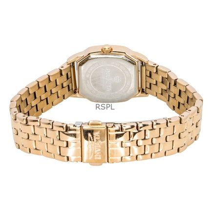 Invicta Wildflower rosaguldtonet rustfrit stål sølvfarvet urskive kvarts 49039 dameur