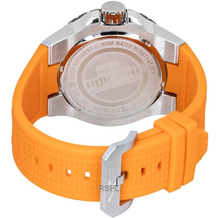 Invicta Aviator orange silikonerem med pistolskive og kvarts 49721 100M herreur