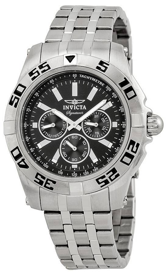 Invicta signatur II sort urskive INV7301/7301 Herreur