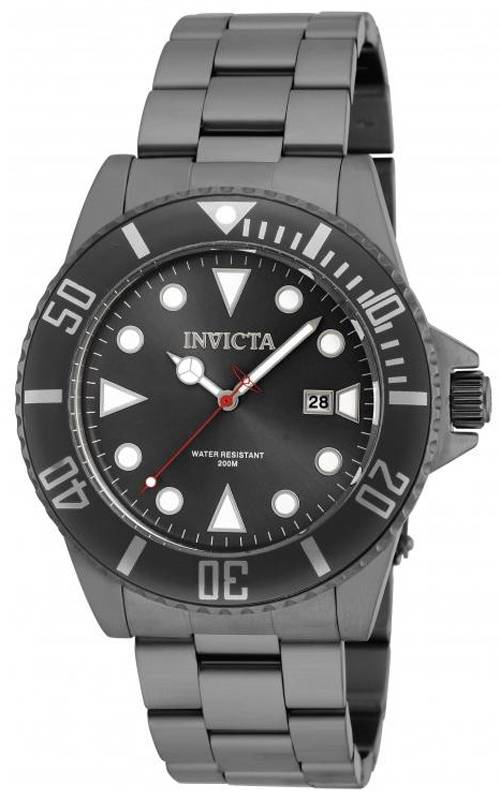 Invicta Pro Diver kvarts Gunmetal Tone 200M 90197 Herreur