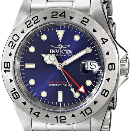 Invicta dato Master GMT 200M blå urskive INV9400/9400 Herreur