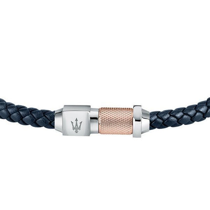 Maserati Jewels genbrugt læder og rustfrit stål armbånd JM223AVE16 til mænd