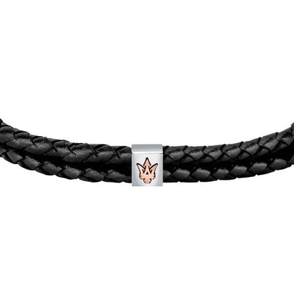 Maserati Jewels genbrugslæder og rustfrit stål armbånd JM422AVE13 til mænd