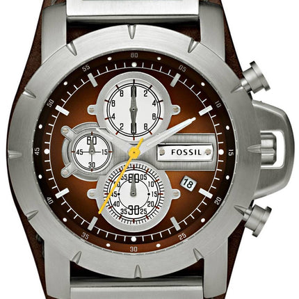 Fossile Jake Chronograph brun læder JR1157 Herreur