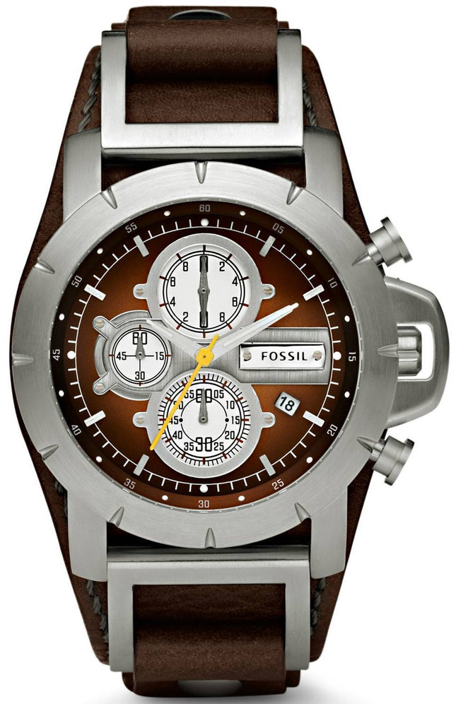 Fossile Jake Chronograph brun læder JR1157 Herreur