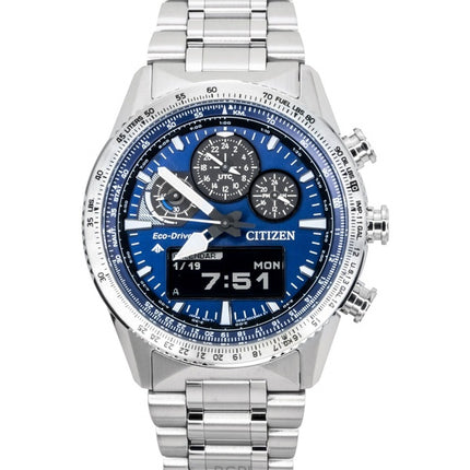 Citizen Promaster Chronograph Rustfrit Stål Blå Skive Solar Dykkerur JV2000-51L 200M Herreur