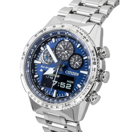 Citizen Promaster Chronograph Rustfrit Stål Blå Skive Solar Dykkerur JV2000-51L 200M Herreur
