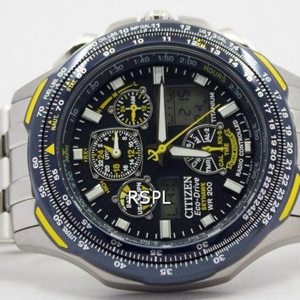 Borger Skyhawk Eco Drive Titanium Radio kontrolleret JY0050 - 55L JY0050 Promaster Herreur