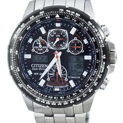 Citizen Promaster Skyhawk Titanium Eco-Drive Radio kontrolleret verden tid JY0080-62E Herreur