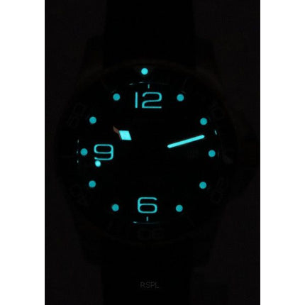 Longines HydroConquest gummirem Sunray Grey Dial Automatic Diver&#39,s L3.782.3.78.9 300M herreur