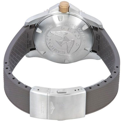 Longines HydroConquest gummirem Sunray Grey Dial Automatic Diver&#39,s L3.782.3.78.9 300M herreur