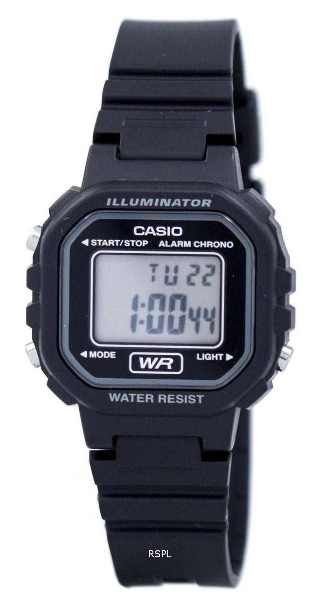 Casio ungdom Illuminator Chrono Alarm Digital LA-20WH-1B LA20WH-1B kvinders ur