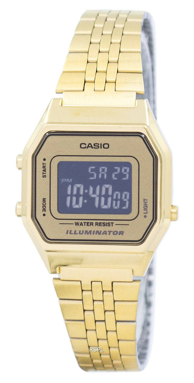 Casio ungdom Vintage Illuminator Alarm Digital LA680WGA-9B kvinders ur