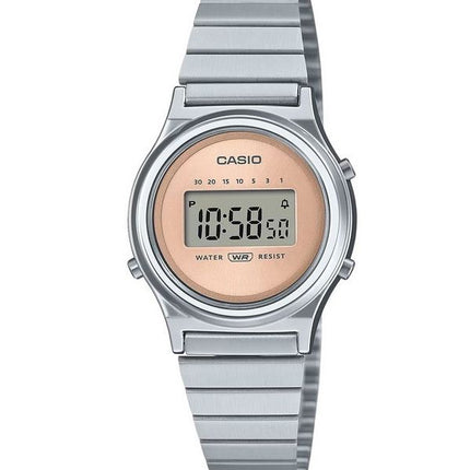 Casio Vintage Digital rustfrit stål Rose Gold Dial Quartz LA700WE-4A dameur
