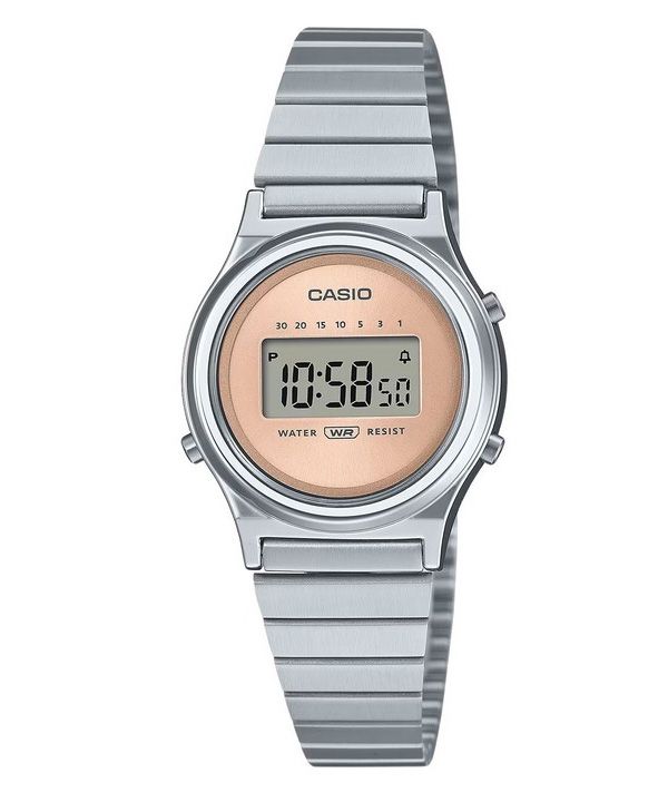 Casio Vintage Digital rustfrit stål Rose Gold Dial Quartz LA700WE-4A dameur