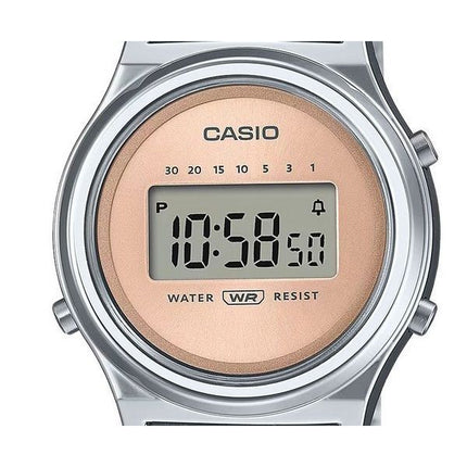 Casio Vintage Digital rustfrit stål Rose Gold Dial Quartz LA700WE-4A dameur