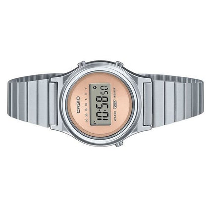 Casio Vintage Digital rustfrit stål Rose Gold Dial Quartz LA700WE-4A dameur