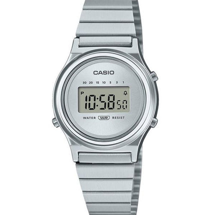 Casio Vintage Digital rustfrit stål sølvskive Quartz LA700WE-7A dameur