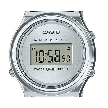 Casio Vintage Digital rustfrit stål sølvskive Quartz LA700WE-7A dameur