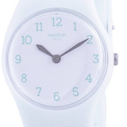 Swatch Greenbelle hvid urskive silikone rem kvarts LG129 Dameur