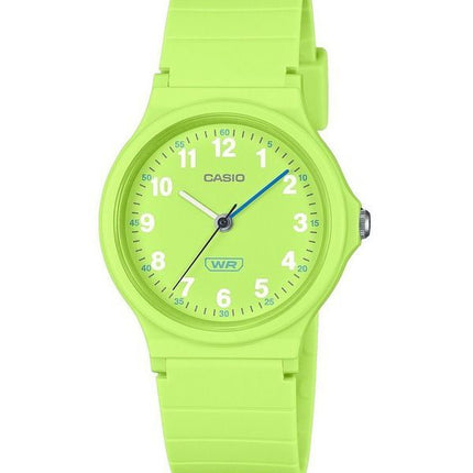 Casio Pop analog limegrøn biobaseret harpiksrem Limegrøn urskive Quartz LQ-24B-3B dameur
