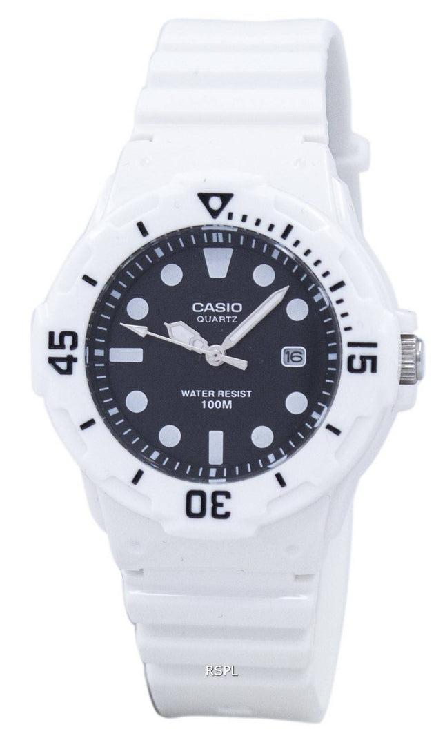 Casio Enticer Analog sort urskive LRW-200H-1EVDF LRW - 200H - 1EV kvinders ur