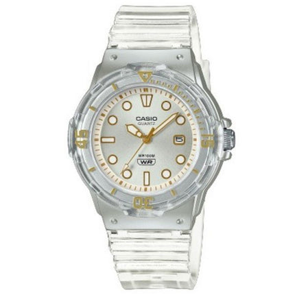 Casio POP Analog Resin Rem Sølv Urskive Gennemsigtig Quartz LRW-200HS-7EV 100M Dameur