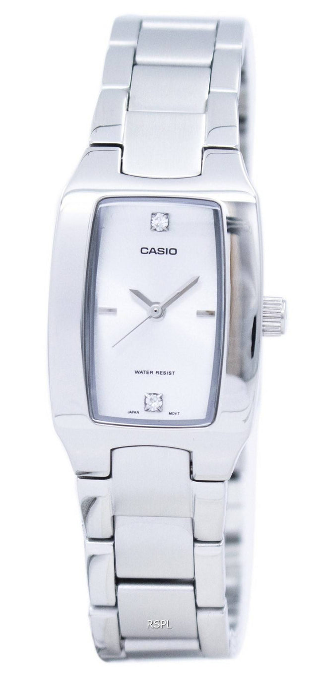 Casio Enticer Analog sølv urskive LTP-1165A-7C2DF LTP-1165A - Euro 2 kvinders ur