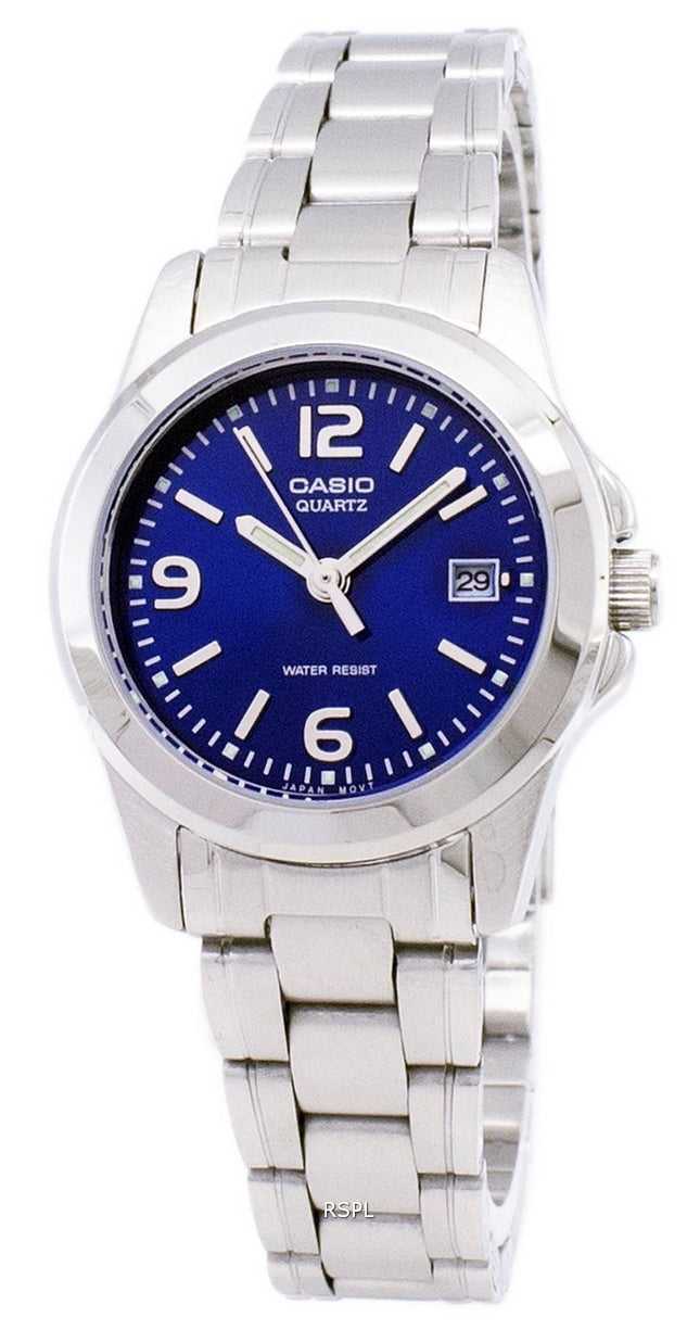 Casio Analog Quartz blå urskive LTP-1215A-2ADF LTP-1215A-2A kvinders ur
