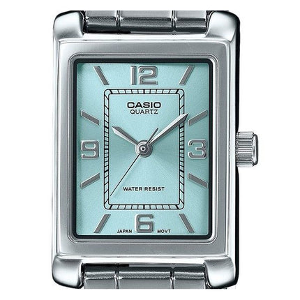 Casio Standard Analog rustfrit stål Aqua Blue Dial Quartz LTP-1234DD-2A dameur