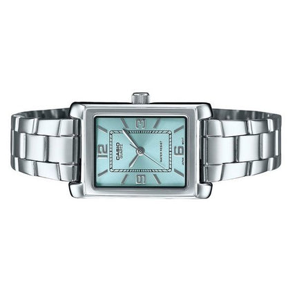 Casio Standard Analog rustfrit stål Aqua Blue Dial Quartz LTP-1234DD-2A dameur