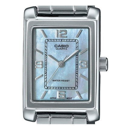 Casio standard analog rustfrit stål perlemorskive Quartz LTP-1234DS-2A dameur