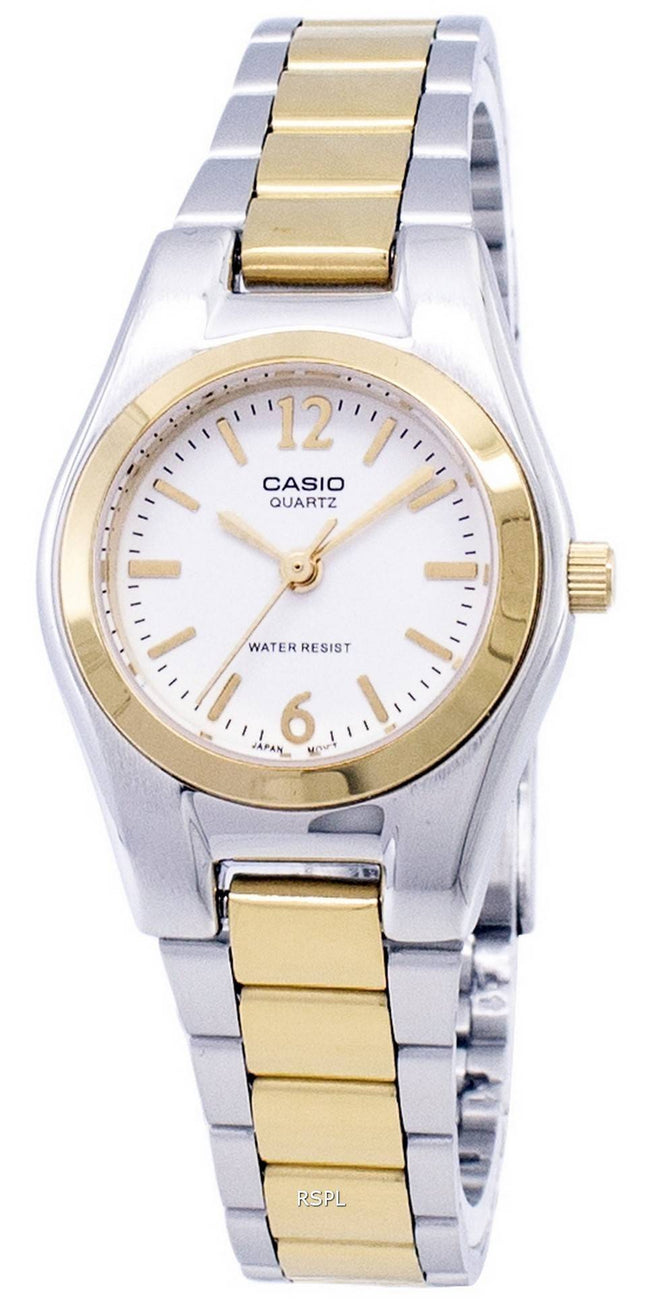 Casio Enticer Analog Quartz hvide Dial LTP-1253SG-7ADF LTP-1253SG-7A kvinders ur