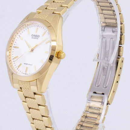 Casio Analog Quartz guld Tone hvide Dial LTP-1274G-7ADF LTP-1274G-7A kvinders ur