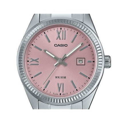 Casio Standard Analog Rustfrit Stål Pink Urskive Quartz LTP-1302DD-4A1V Dameur