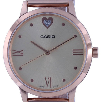 Casio Champagne Urskive Analog LTP-2022VMPG-9C LTP2022VMPG-9 dameur